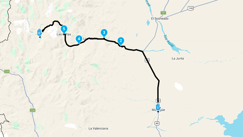 Route map of the ride