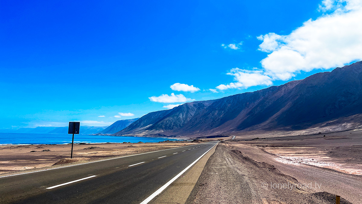 A view of the Chilean coast on Ruta 1